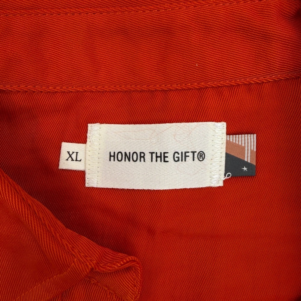 Honor The Gift Shirt Dress Womens Extra Large Orange Buckle Utility Streetwear - Picture 4 of 11